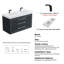 Meuble-lavabo mural double 49 po avec surface solide 49 po-93549442-93549441