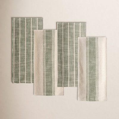 4 Piece Monaco Slubbed Tea Towel Set