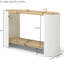 Table de chevet ovale pour chambre à coucher avec grand espace de rangement à 2 niveaux, naturel et blanc, facile à assembler, table d'appoint moderne en 2 étapes, magnifique