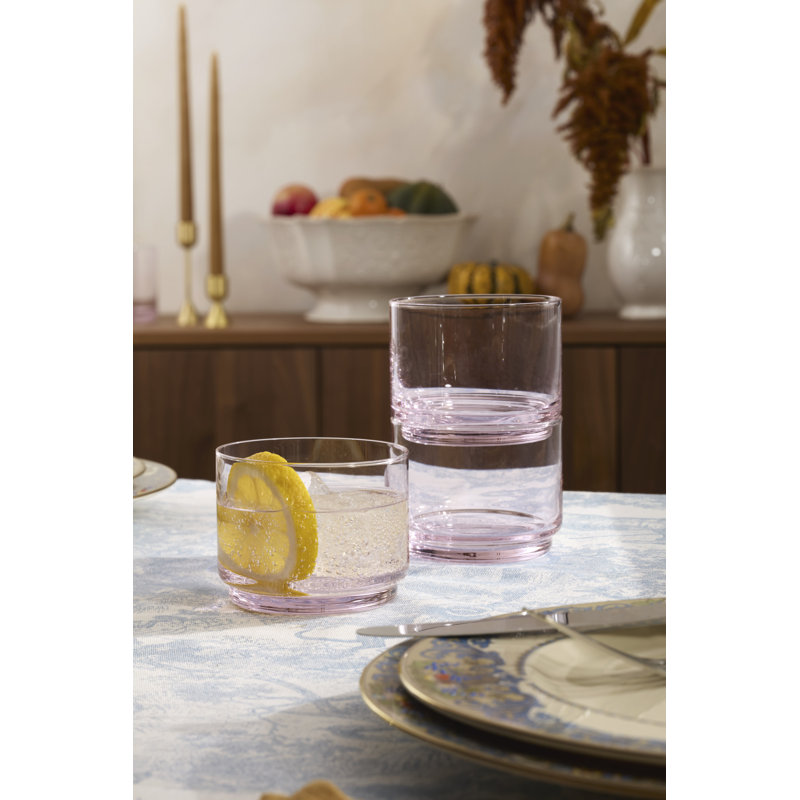 Ensemble de 4 glacières empilables Lenox Tuscany, 9 oz, Rosé