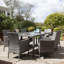 Ahmid 8 - Person Wicker Patio Dining Set with Rectangular Table , Cushions Included-1906802017-1880766427
