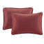 Couvre-lit réversible en grand rouge - Matelassage en coton prélavé matelassé sérénité surdimensionné pour un ajustement optimal et 2 taies décoratives lavables à la machine
