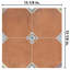 Carrelage mural et de sol en porcelaine à motifs Merola Tile Manises Décor Cuero 13" x 13"