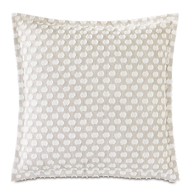 Amberlynn Embroidered Cotton Blend Reversible Throw Pillow