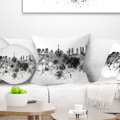 Tokyo Skyline - Cityscape Printed Throw Pillow