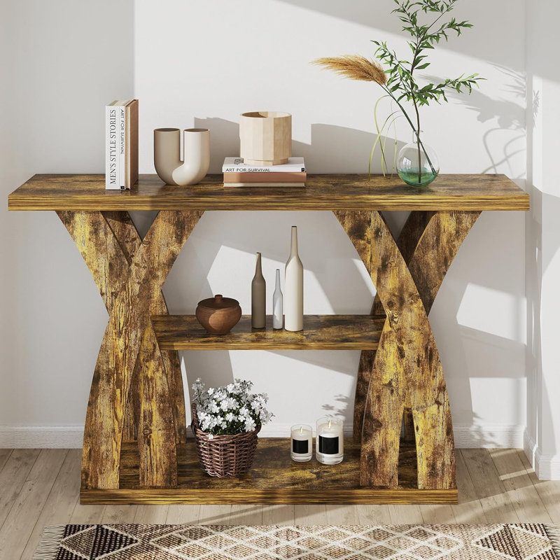 Table basse en bois Farmhouse, Brun tigré