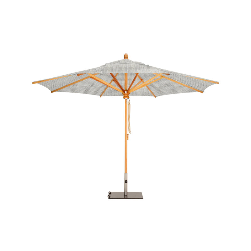 Safari 8.9' Round Umbrella, CBS + 2" Galvanized Tube, Mineral Blue
