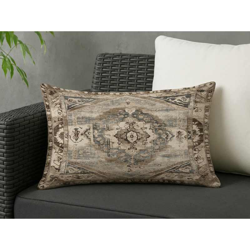 Vintage Elegance Indoor And Outdoor Throw Pillow, Rectangle 18"H x 25"W
