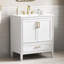 Meuble-lavabo cannelé élégant avec lavabo en céramique-131376509