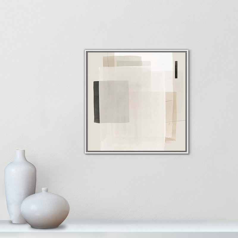 Mystical Momentum I par Hazel J, H 25,5 po x l 25,5 po x P 2 po, Cadre flottant blanc