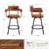 Rozie Swivel 26" Faux Leather Counter Stool