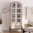 White + Burlywood Solid Wood Display Cases