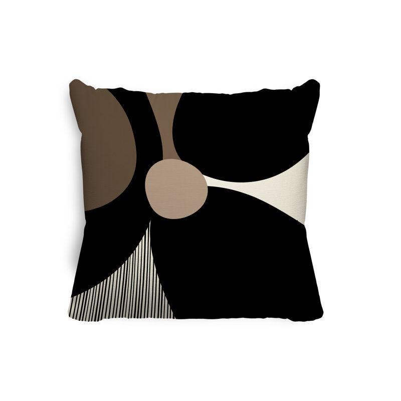 Lara Floral Outdoor Reversible Throw Pillow, Off White, 15" x 15"