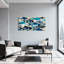 Animaux, poisson bleu, nage, reproduction d'art-1084107372