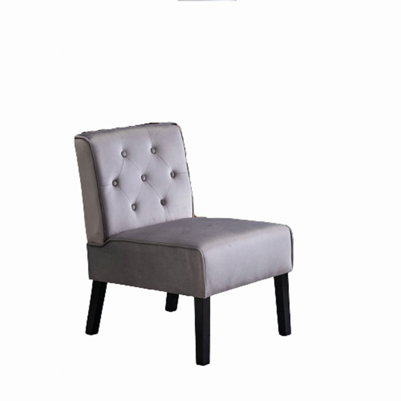 Fauteuil d'appoint 53 po Reese, Velours gris