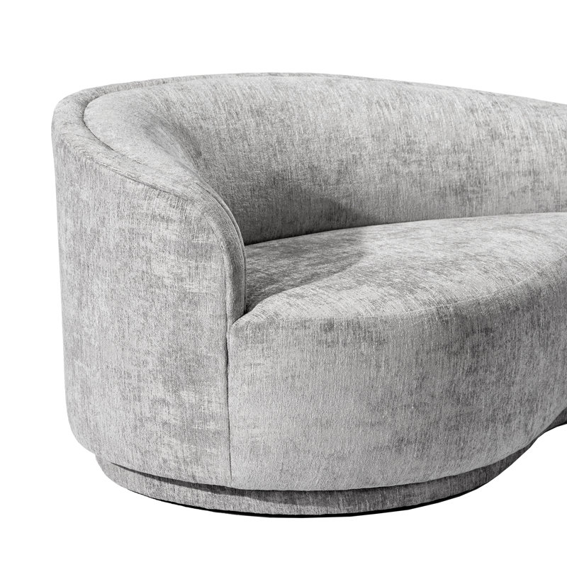 Dana Chaise Lounge, Feather Chenille, Left Hand Facing