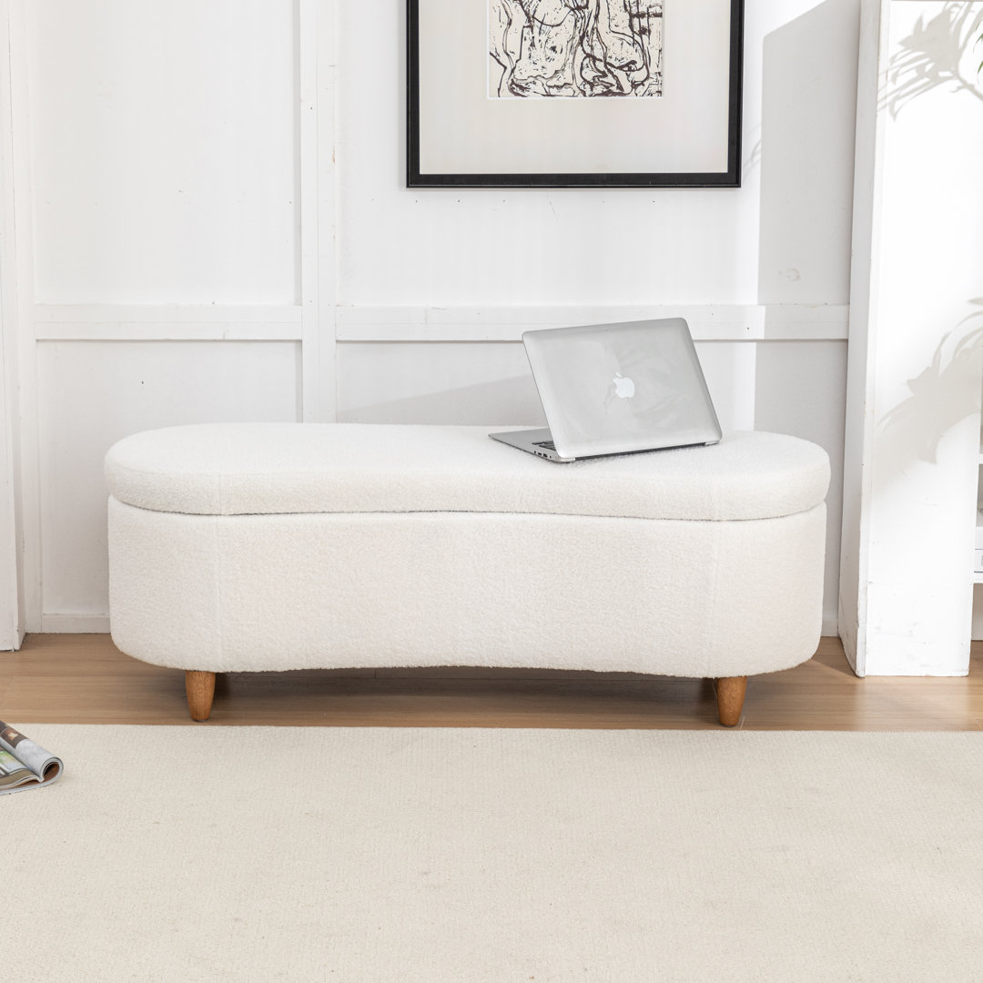 Upholstered Flip Top Storage Bench For End Of Bed Ebern Designs Upholstery 