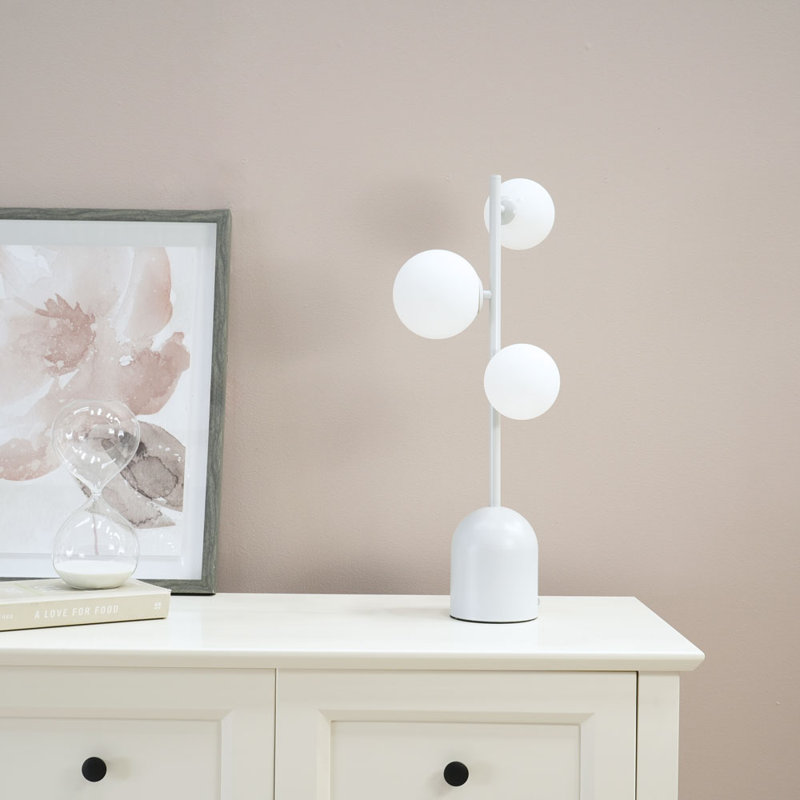 Clementius Metal Table Lamp, Grey
