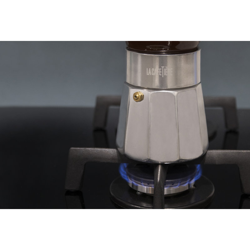 La Cafetière Glass Espresso Maker, Chrome