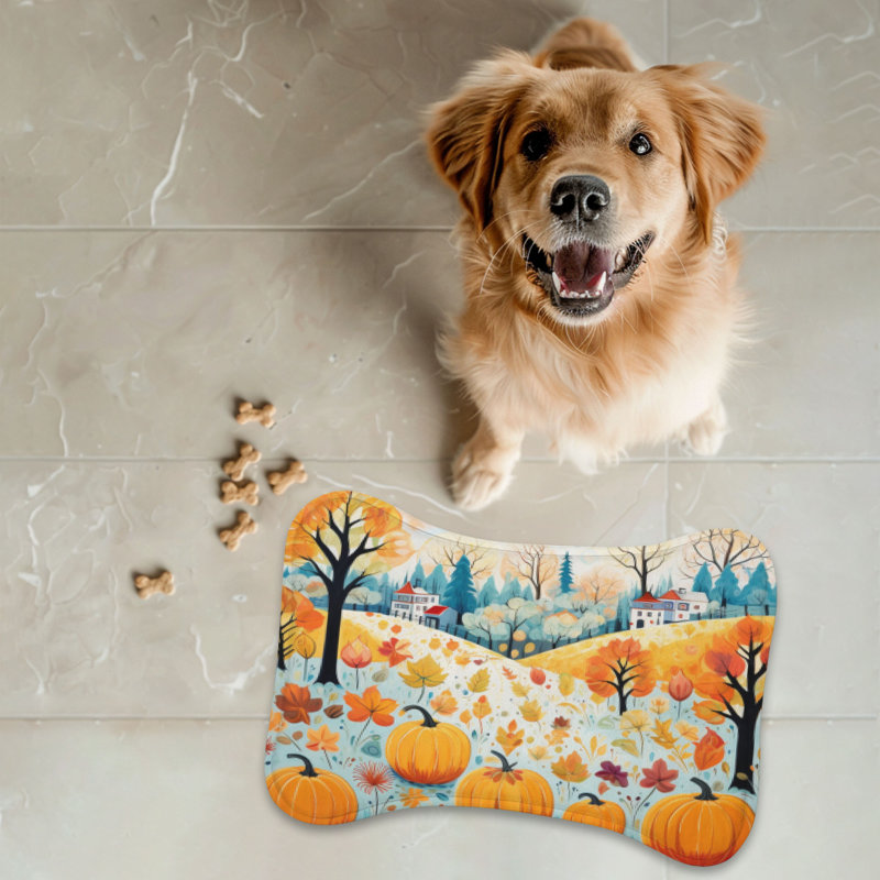 Paysage d'automne - tapis d'alimentation en os 1 pièce