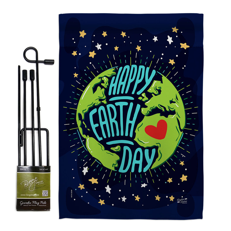 Double Sided 18.5'' H x 13'' W Polyester Flag Set