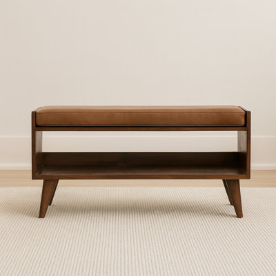 Upholstered Bench with Shoe Storage