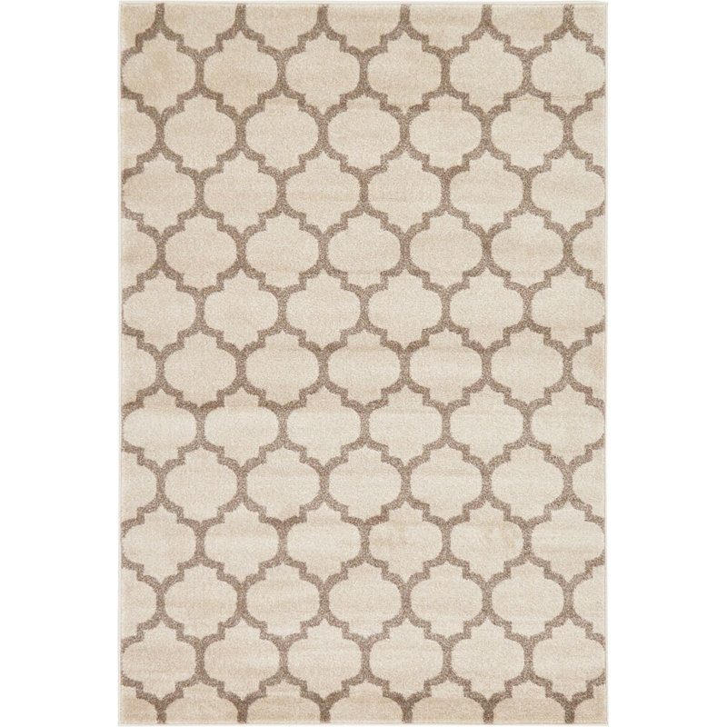 Tapis beige Cohleen, Rectangle 5 pi x 8 pi