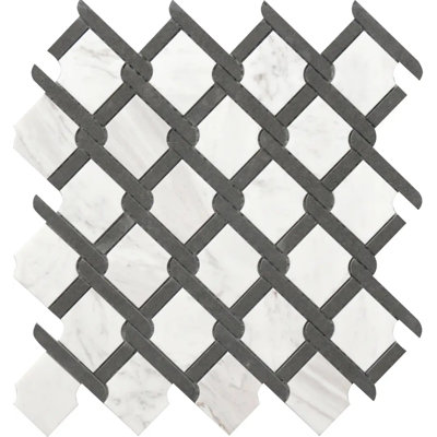 Medallion 12" x 12" Marble Novelty Mosaic Tile