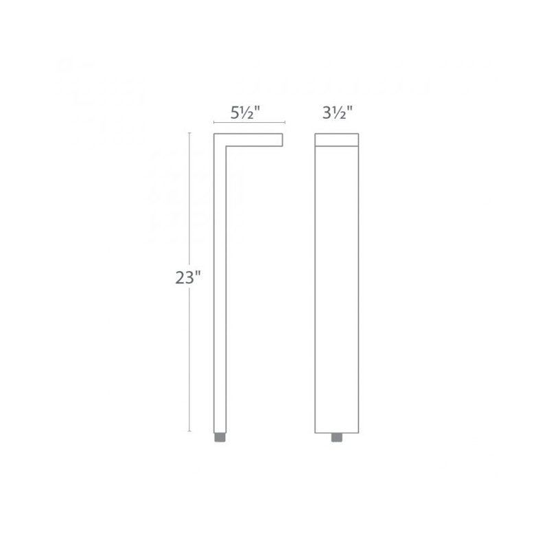 Ledge LED Pathway Light, 2700K,  Bronze on Aluminum