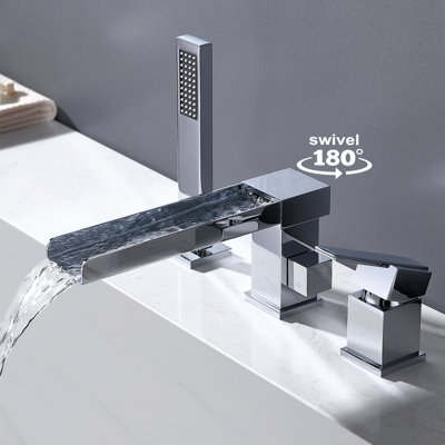 1 Handle Deck Waterfall Faucet with Diverter