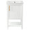 Meuble-lavabo de 20 po avec lavabo, armoire de salle de bain avec porte à fermeture douce, support de rangement et tablette ouverte, gris