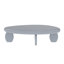 Table basse moderne 46 po x 29 po x 12 po - gris ultrabrillant-1957928551