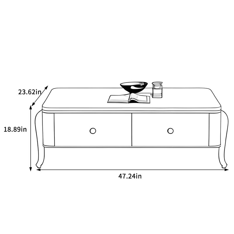 Table basse de luxe en bois massif