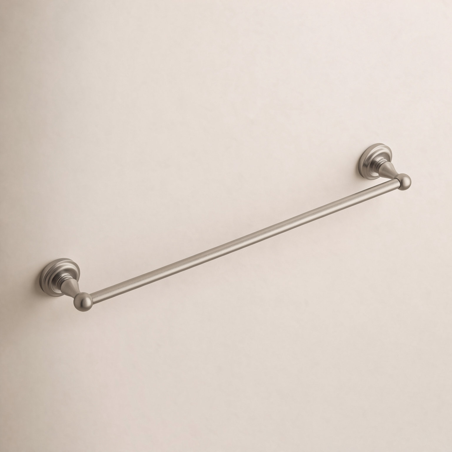 Madison 27" Wall-Mounted Towel Bar, Brushed Nickel