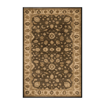 Machine Washable Overdyed Brown Area Rug