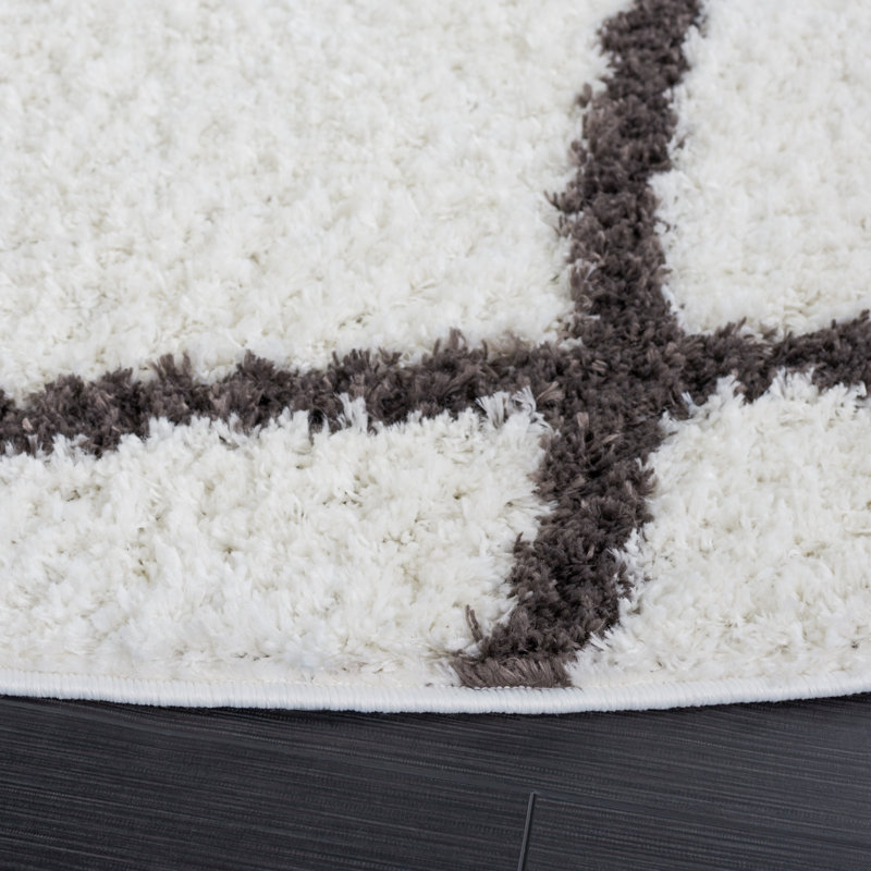 Natoshia Performance Geometric Rug, Round 7'