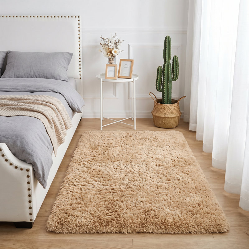Deep Pile Fluffy Shaggy Area Rug for Indoor Use , camel, 80*150cm