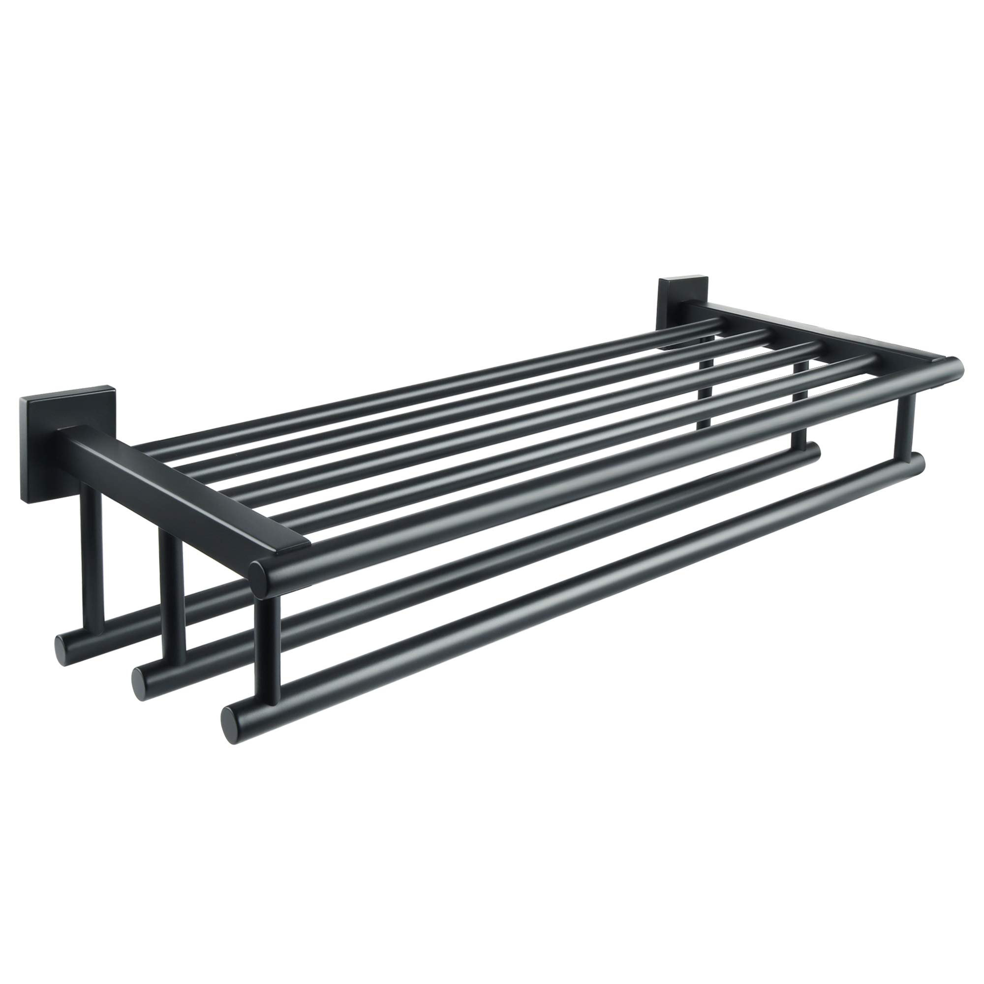 COAHAHA Matte Black Towel Rack, Double Bars, Sus304 Stainless Steel ...
