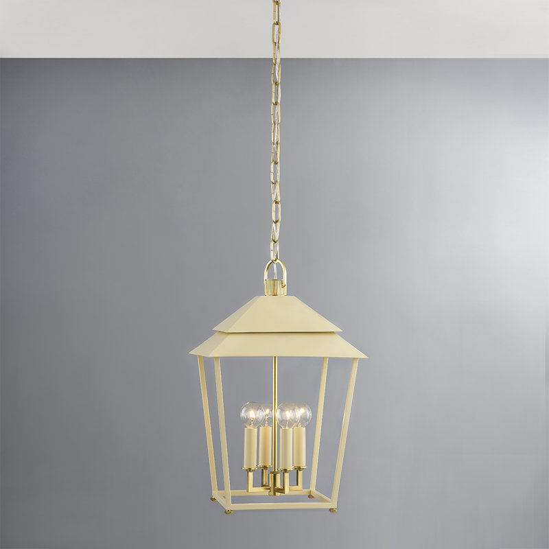 NATICK 4 LIGHT LANTERN, Aged Brass, 23" H x 13" W x 13" D
