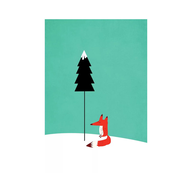 Little Mister Fox 1 Piece Wrapped Canvas Painting, 20.32 cm H x 30.48 cm W