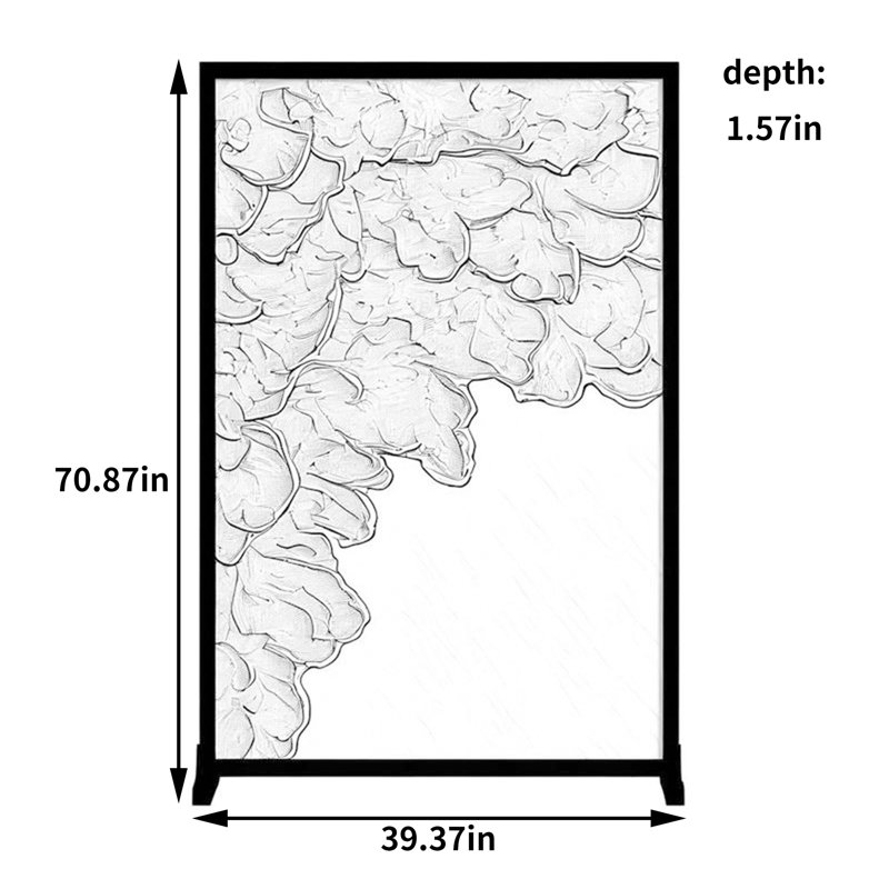 Rowayda, 70.87" H x 39.37" W x 1.57" D