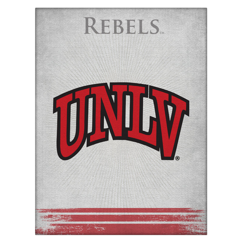 NCAA - Impression sur toile tendue, H 15 po x l 20 po x P 1 po, Runnin' Rebels de UNLV