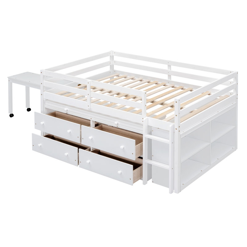 Lit plateforme Janessah, Blanc