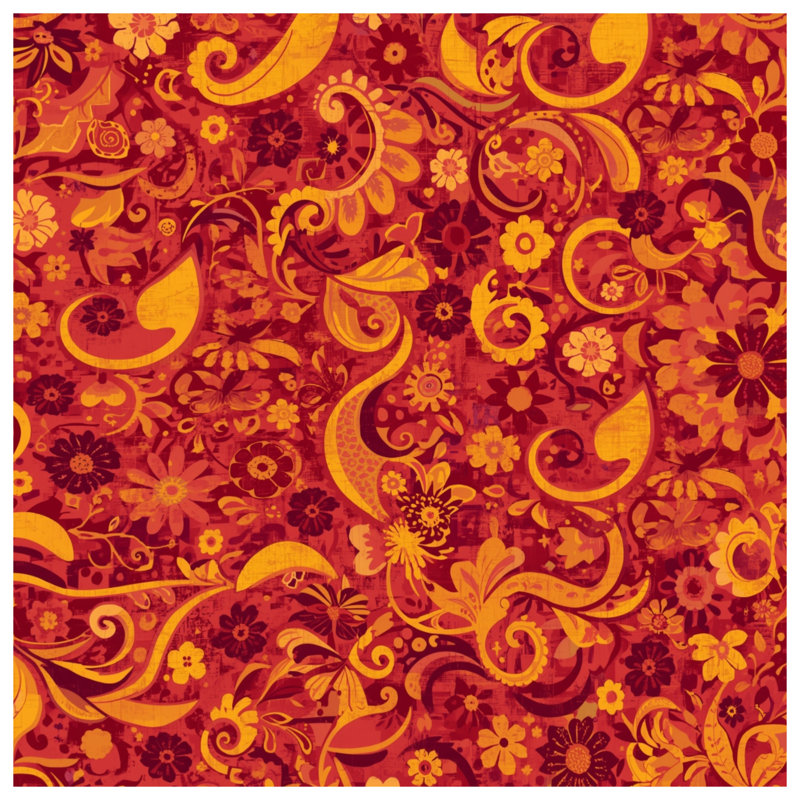 Tapis de bain Vibrant Floral Swirls, 34 po L x 21 po L