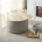 Round Storage Ottoman, 2 In 1 Function, Work As End Table And Ottoman, Dark Grey (25.5"X25.5"X14.5")-2020028744