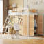 Lit mezzanine avec bureau en L et garde-robe-1385676487