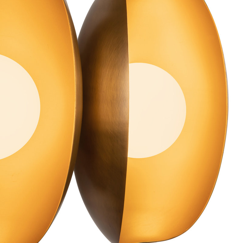 Cortez 16-in White dimmable LED Bathroom Vanity Light, Antique Brass