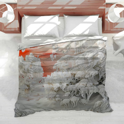 Blend Coral Machine Printed Duvet Cover