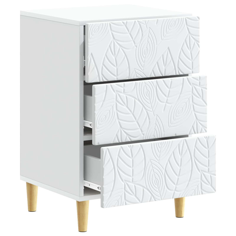 43cm W Solid Wood Bedside Table
