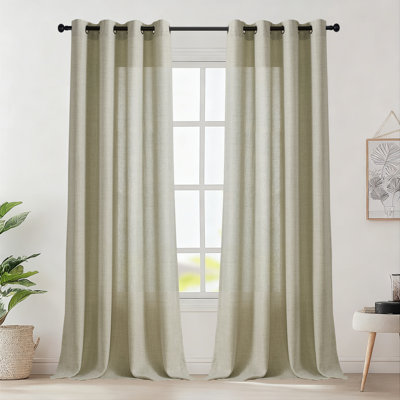 Paire de rideaux semi-transparents Draycott